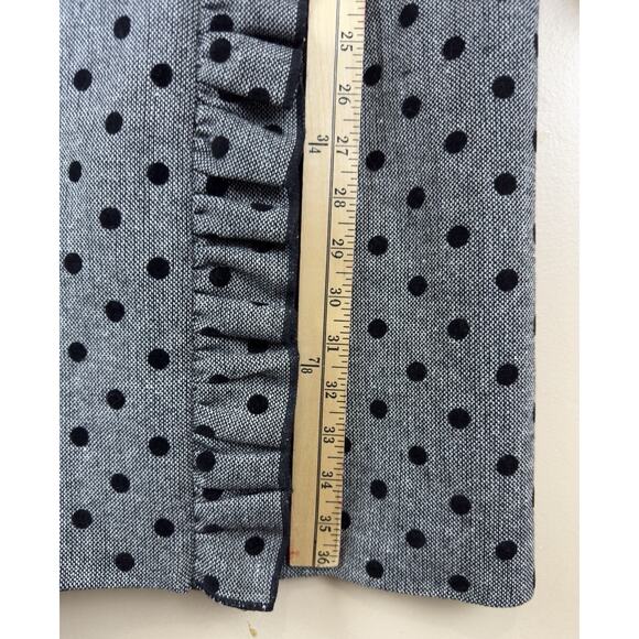 Halogen Women’s Polka Dot Ruffled Trench Coat Double Breasted Size S Petite - Picture 7 of 12